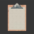 Brown Wooden Clipboard With White Paper And Blue Clip For Daily Use