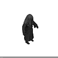 Mysterious Hooded Robed Figure 3D Model With Dark Cloak and Outstretched Hands