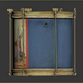 Decorative Musical Drum With Golden Trim White Head And Intricate Painted Artwork