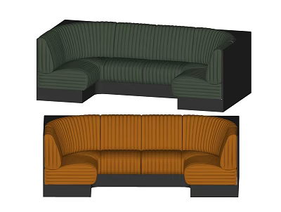Modern Card Seat Sofa Multiplayer Sofa Sofa Combination 3d model