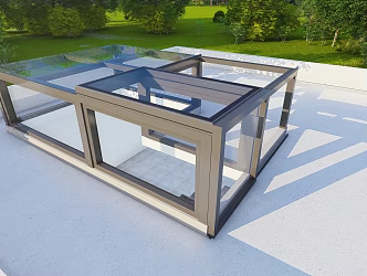 L-type translation sunroof 3d model