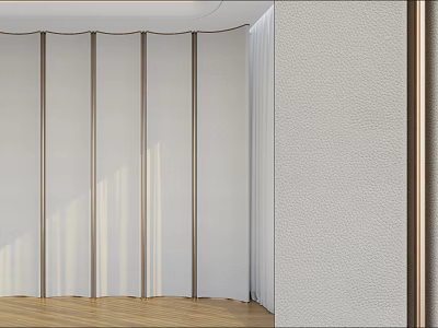 Minimalist Modern Bedroom Accent Wall Design 3d model