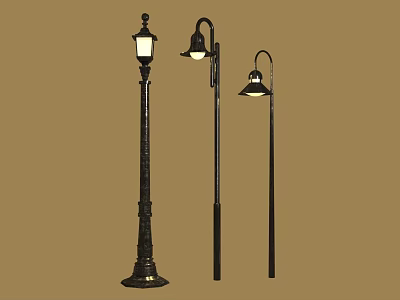 Different Styles Of Outdoor Street Lamp Furniture With Classic And Modern Designs 3d model