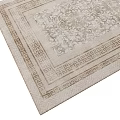Elegant Square Rug With Traditional Ornate Pattern And Beige Brown Tones 3d model