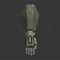 Light Green Robotic Arm With White Joints Complex Mechanical Structure And Reflective Surface 3d model