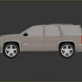 Sleek Modern Silver SUV With Roof Rack And Reflective Surface Design 3d model