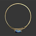 Elegant Gold Bracelet With Blue Gemstone And Small Diamonds Design