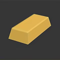 Shiny Metallic Gold Bar With Smooth Surface And Reflection On Dark Background