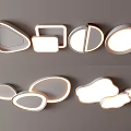 Stylish Modern Ceiling Lights With Various Geometric And Irregular Shapes For Home 3d model