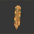 3D Rendered Military Warship With Colorful Camouflage On Gray Background