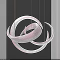 Modern Crystal Chandelier With Spiral Ring Design And Gradient Color For Interior Decor