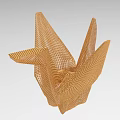 Golden Mesh Origami Crane Decorative Ornament Set for Home Decor