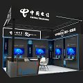 China Telecom Exhibition Booth With Modern Design And Digital Screens