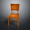 Solid Wooden Single Chair With Minimalist Design Natural Wood Finish And Simple Structure