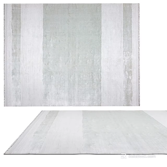 Soft Light Square Rug With Neutral Tones And Subtle Textured Pattern 3d model