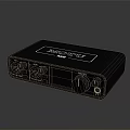 Blue Yeti Solo Audio Interface With Black Design Knobs Ports And Color Level Indicators