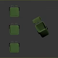 Building Waste Management Facilities With Green Trash Bins And Wheels