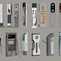 modern charging pile 3d model