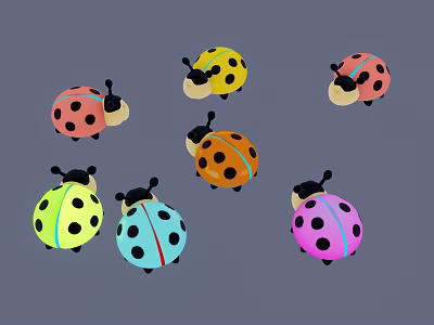 Ladybug trolley 3d model