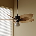 Modern ceiling fan light electric fan 3d model