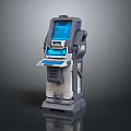 Standalone Self Service Kiosk With Interactive Touchscreen Display And Modern Design