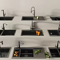 Modern Vegetable Washing Basin Embedded Sink 3d model