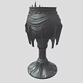 Gothic Style Decorative Lamp With Skull Design Spiked Top And Ornate Base