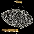 LED cloud chandelier series 3d model