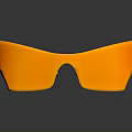 Orange Safety Goggles With Plastic Frame For Eye Protection And Comfortable Design