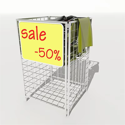 modern shelf supermarket shelf clothes 3d model