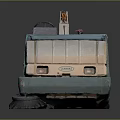 White And Blue Street Cleaning Sweeper Truck With Warning Light Brush And 66 Logo