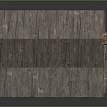 Rustic Wooden Cabin With Weathered Wood Roof Brick Chimney Front Porch And Shuttered Windows