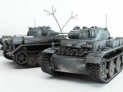 modern tank armored vehicle 3d model