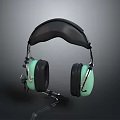 Green Earmuff Headphones With Black Headband And Comfortable Fit Design For Daily Use