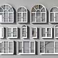 European-style windows 3d model