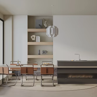 Modern table combination 3d model