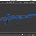 MG42 submachine gun machine gun machine gun semi-automatic rifle assault rifle firearms low face number low model simple model game film and television level super realistic 3d model