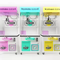 Colorful Doraine Clock Claw Machines With Playful Design As Fun Play Equipment