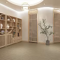 Relaxing SPA Sauna Room With Massage Bed Treatment Posters And Wooden Decor