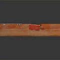 Wooden Workbench With Red Toolboxes And Tool Pegboard On Shelves