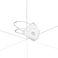Disposable Protective Face Mask With Elastic Ear Loops And Filter Layer