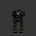 Worn Combat Mechanical Robot With Antenna Cannons And Leg Structure