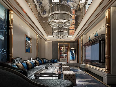 Entry Luxury KTV Bar Room 3d model