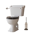 French Vertical Toilet 3d model