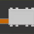 Classical Architectural Model Detailed White Structure With Yellow Accents Archway Windows And Columns