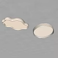Cream wind ceiling lamp 3d model