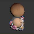 Cute Anthropomorphic Cat Game Movie Character In White Spacesuit With Transparent Helmet And Pink Flower