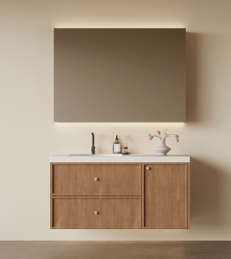 Middle Style Bathroom Cabinet 3d model