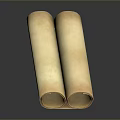 Essential Household Supplies Two Beige Paper Rolls For Daily Use And Home Needs