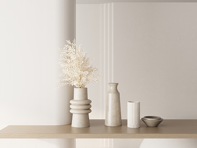 Modern vase ornaments combination model